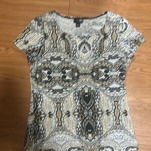 East 5th Black and White Fitted Graphic T-Shirt